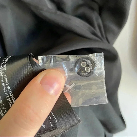 C/MEO Collective Black Long Sleeve Mini Dress Pocket Ruffle Button Cuff Side Zip - Picture 7 of 11